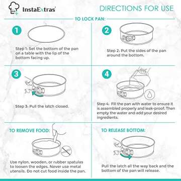 4-Inch Springform Cake Pan Set - Pack Of 4 4.5in Round Steel Baking Pans, Small Spring Form Nonstick Tin With Leakproof Removable Metal Bottom For Four Inch Smash Cake, Individual Pie, Mini Cheesecake