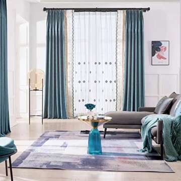 Heavy Duty Double Curtain Rods in Matte Black - 36" to 72"