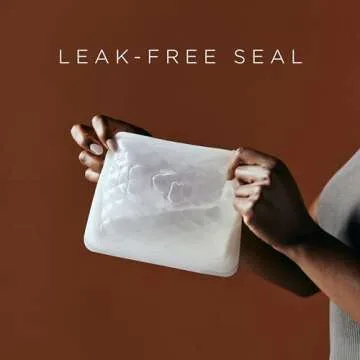 Stasher Premium Silicone Reusable Makeup Bags, Taupe | Beauty & Travel Toiletry Bags, Storage Bag Or...