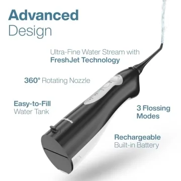 AquaSonic Aqua Flosser - Portable Rechargeable Water Flosser