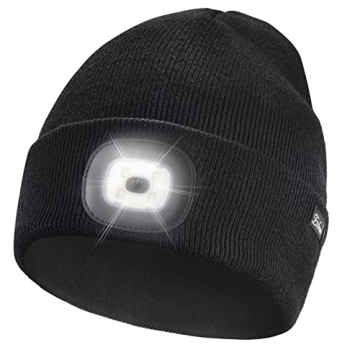 Etsfmoa USB Rechargeable Unisex Beanie with Light