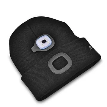 Etsfmoa USB Rechargeable Unisex Beanie with Light