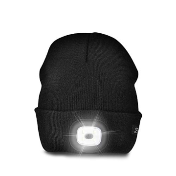 Etsfmoa USB Rechargeable Unisex Beanie with Light