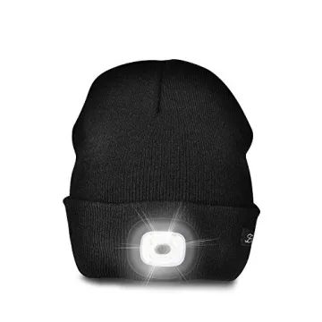 Etsfmoa USB Rechargeable Unisex Beanie with Light