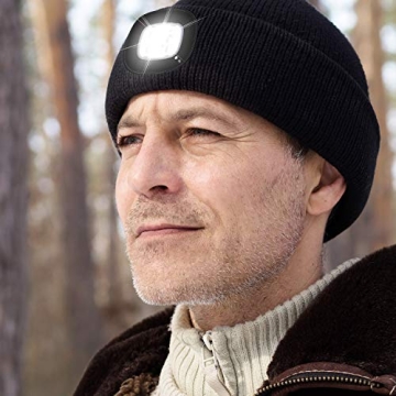 Etsfmoa USB Rechargeable Unisex Beanie with Light