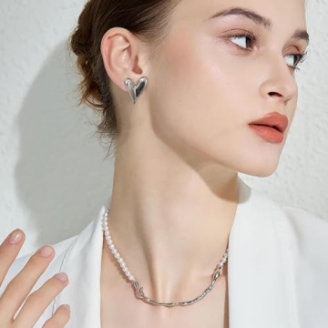 Follome 18K Gold Plated Heart Earrings for Women