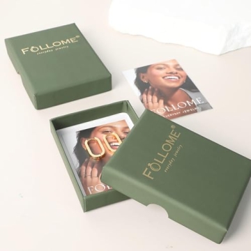 Follome 18K Gold Plated Heart Earrings for Women