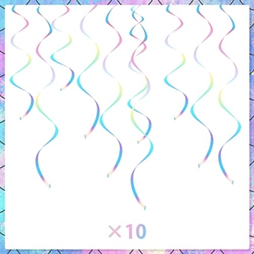 CANPA Mermaid Hanging Swirl Decorations for Parties