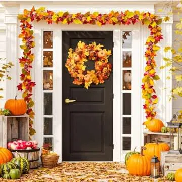 Buy Wchiou 20 Inch Fall Wreath for Stunning Autumn Decor