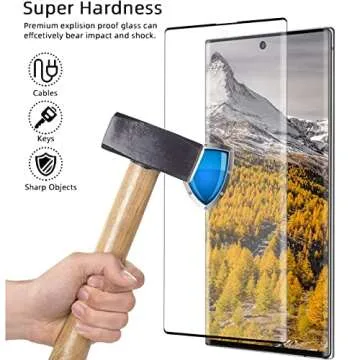 [2+2Pack] Galaxy S22 Ultra Screen Protector Tempered Glass + Camera Lens [9H Hardness][Compatible Fingerprint] 3D Curved HD Clear Glass Film For Samsung Galaxy S22 Ultra Screen Protector (6.8")