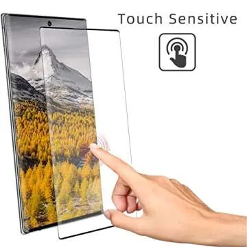 [2+2Pack] Galaxy S22 Ultra Screen Protector Tempered Glass + Camera Lens [9H Hardness][Compatible Fingerprint] 3D Curved HD Clear Glass Film For Samsung Galaxy S22 Ultra Screen Protector (6.8")