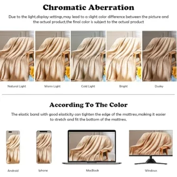 NEWCOSPLAY Premium Flannel Fleece Leaves Pattern Throw Blanket