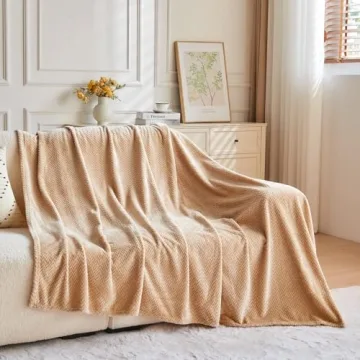 NEWCOSPLAY Premium Flannel Fleece Leaves Pattern Throw Blanket