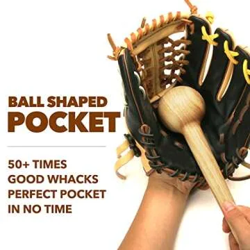 AliBall Baseball Glove Mallet, Quick Create Ball Shaped Pocket Softball Glove Mallet One Piece Solid Construction Mallet for Breaking in Glove