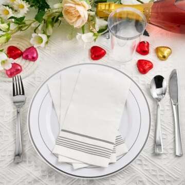200 Pack Paper Napkins Disposable Guest Towels, Premium Quality 3-ply Dinner Napkins Soft, Absorbent...