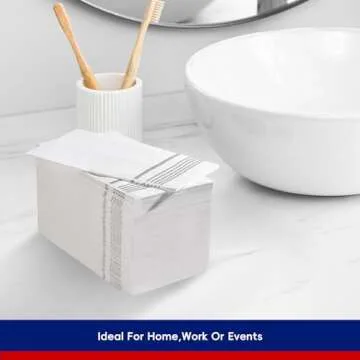 200 Pack Paper Napkins Disposable Guest Towels, Premium Quality 3-ply Dinner Napkins Soft, Absorbent Paper Hand Towels for Party or Wedding