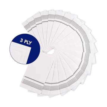 200 Pack Paper Napkins Disposable Guest Towels, Premium Quality 3-ply Dinner Napkins Soft, Absorbent Paper Hand Towels for Party or Wedding