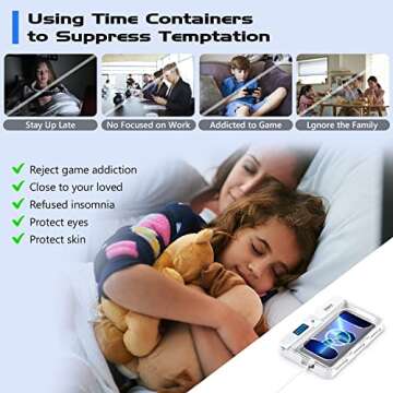 JOSTART Phone Lock Box with Timer, Timed Lock Box for 7" Cell Phone, Phone Jail with Timer to Help Reducing Screen Time | Break Free from Social Media/Games