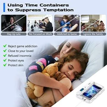 JOSTART Phone Lock Box with Timer, Timed Lock Box for 7" Cell Phone, Phone Jail with Timer to Help Reducing Screen Time | Break Free from Social Media/Games