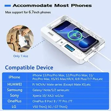 JOSTART Phone Lock Box with Timer, Timed Lock Box for 7" Cell Phone, Phone Jail with Timer to Help Reducing Screen Time | Break Free from Social Media/Games