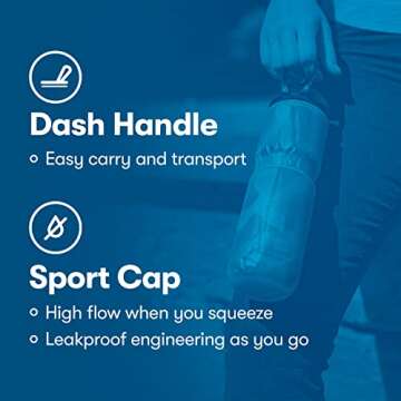 Polar Bottle Sport Insulated Water Bottle - BPA-Free, Sport & Bike Squeeze Bottle with Handle (Fly Dye - BlackBerry, 24 oz)