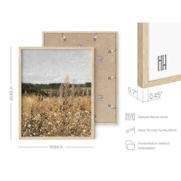 Haus and Hues Framed Wall Art for Living Room - Country Pictures Wall Decor with Rustic Charm, Vintage Elegance, and Nature's Beauty Perfect for a Touch of French and Country Flair (16x20 Framed