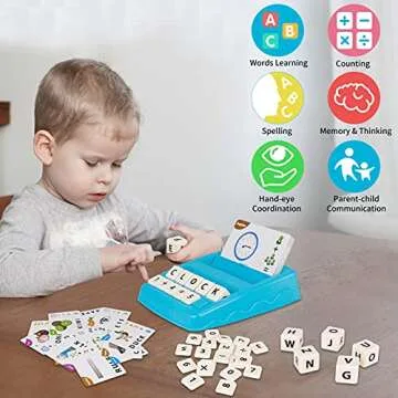 Educational Toys for Kids Ages 3-8,Learning Games for Kids 3-8, Matching Letter Spelling Math Game, ...