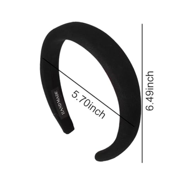 Stylish Black Padded Headband for Women and Girls