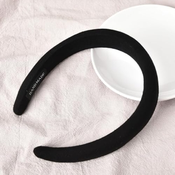 Stylish Black Padded Headband for Women and Girls
