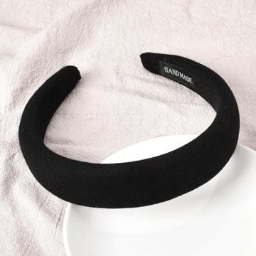 Stylish Black Padded Headband for Women and Girls