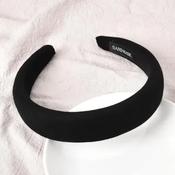 Stylish Black Padded Headband for Women and Girls