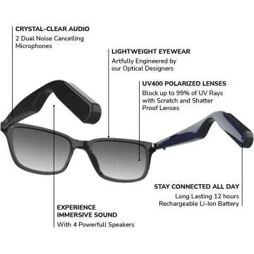 Lucyd Stratus Bluetooth Audio Glasses with UV Protection