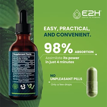 E2H Chlorophyll Drops for Natural Energy and Detox Support