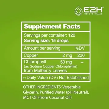 E2H Chlorophyll Drops for Natural Energy and Detox Support