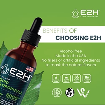 E2H Chlorophyll Drops for Natural Energy and Detox Support