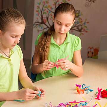 Caydo 200 Pieces Pipe Cleaners Craft Chenille Stems for DIY Art Creative Crafts Decorations (12 Inch x 6 mm)