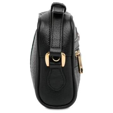 Gucci Black Ophidia Crossbody Bag GG Handbag Black Red Small Leather New