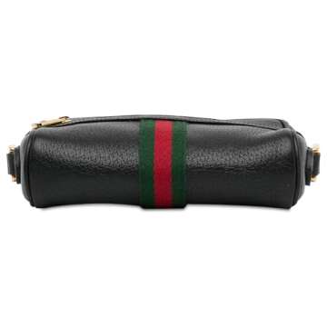 Gucci Black Ophidia Crossbody Bag GG Handbag Black Red Small Leather New