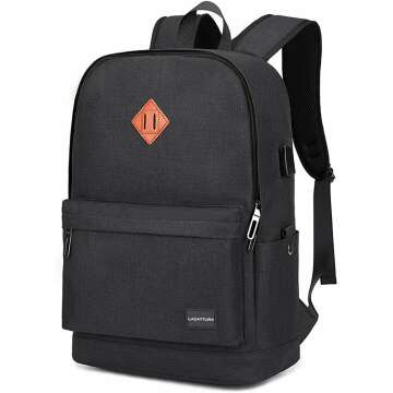 LACATTURA Lightweight Laptop Backpack: Perfect Daily Use Bag