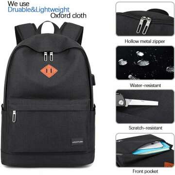 LACATTURA Laptop Backpack for Daily Use & Gym