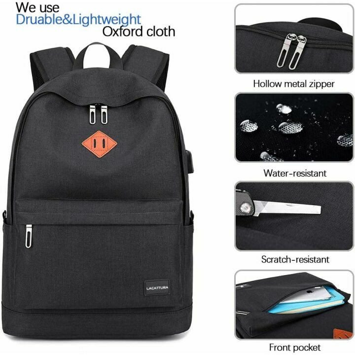 LACATTURA Laptop Backpack for Daily Use & Gym