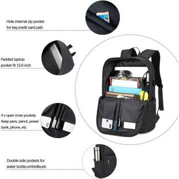 LACATTURA Laptop Backpack for Daily Use & Gym