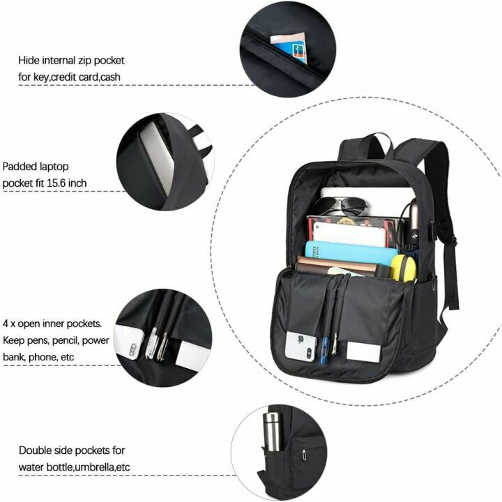 LACATTURA Laptop Backpack for Daily Use & Gym