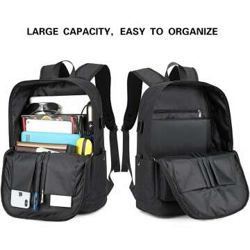 LACATTURA Laptop Backpack for Daily Use & Gym