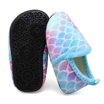 L-RUN Toddler Slippers for Boys Girl Kids Home Slippers Shoes Blue 6.5-7.5 Toddler=EU24-25