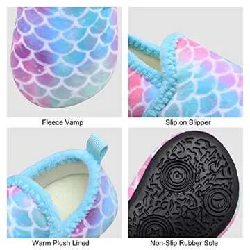 L-RUN Toddler Slippers for Boys Girl Kids Home Slippers Shoes Blue 6.5-7.5 Toddler=EU24-25