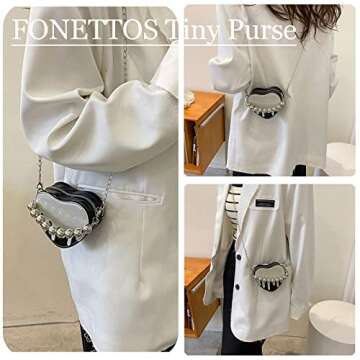 FONETTOS Mini Heart Shape Purse for Girls Stylish Accessory