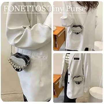 FONETTOS Mini Heart Shape Purse for Girls Stylish Accessory
