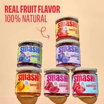 Chia Smash Jam Try Them All Variety Pack| Low-Calorie, No Sugar Added Keto Jam with Upcycled Fruit &...