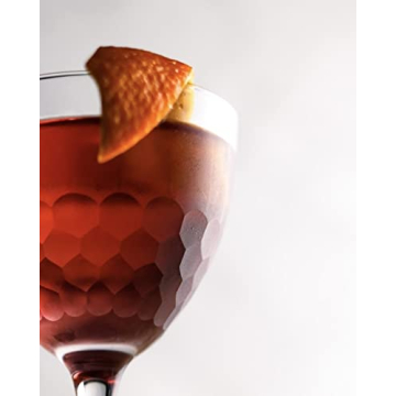 Amehla Hive Glass Honeycomb Nick & Nora Cocktail Glasses Set